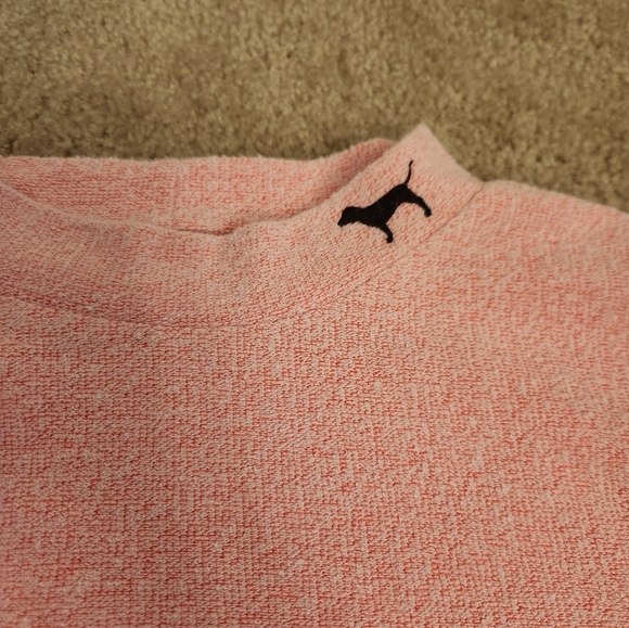 Womens PINK Sweatshirt Pullover Smocked Neck Size L Long Sleeve #S467 - Picture 3 of 7